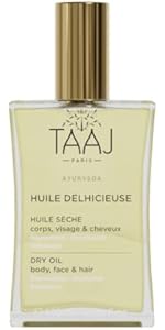 TAAJ Délhicieuse Dry Beauty Oil for Face, Body & Hair – Nourishing Multi-Purpose Beauty Oil with 96% Natural Ingredients, Vegan, Ayurvedic-Inspired Formula for Silky Skin & Healthy Hair